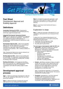 Development Approval and Building Approval Fact Sheet
