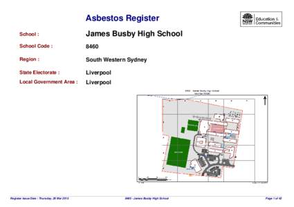 Asbestos Register School : James Busby High School  School Code :