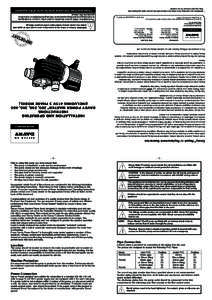 *	 Installation and operating instructions are included with the product when purchased new. They may also be found on our website. ® Davey & Power Master are registered trade marks of Davey Water Products Pty Ltd. © D