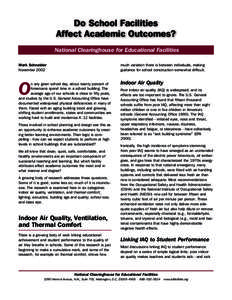 Heating /  ventilating /  and air conditioning / Indoor air quality / Industrial hygiene / Occupational safety and health / No Child Left Behind Act / Light in school buildings / Small schools movement / Education in the United States / Health / Education / Air pollution / Building biology