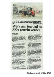 Die Burger, p.10, 12 May 2016   