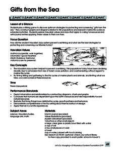 Gifts from the Sea 2Y3ez2Y3ez2Y3ez2Y3ez2Y3ez2Y3ez2Y3ez2Y3e Lesson at a Glance Students play a fishing game to discover optimum strategies for protecting and conserving “gifts from the sea.” They construct graphs and 