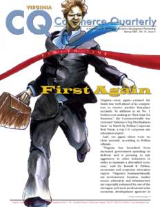 A Publication of the Virginia Economic Development Partnership Spring 2007, Vol. 12, Issue 2 Virginia—once again—crossed the finish line well ahead of its competitors to receive another first-place accolade. In addit