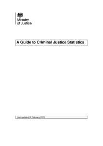 Criminal Justice System Statistics: Background, definitions and measurement