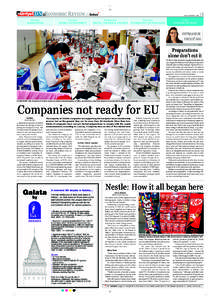 DN ECONOMIC R EVIEW / Sectors* Monday AGRIBUSINESS Tuesday ENERGY DEVELOPMENT