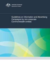 Guidelines on Information and Advertising Campaigns by non-corporate Commonwealth entities