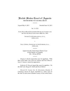 United States Court of Appeals FOR THE DISTRICT OF COLUMBIA CIRCUIT Argued May 9, 2013  Decided June 18, 2013