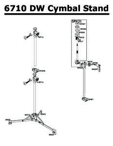 6710 DW Cymbal Stand SP431 SP2007 SM488