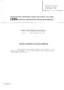 CERN/751/Rev./Corr. Original: English 14 December, 1967  ORGANISATION EUROPEENNE POUR LA RECHERCHE NUCLEAIRE