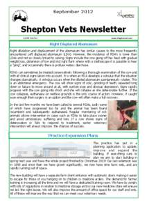 September[removed]Shepton Vets Newsletter