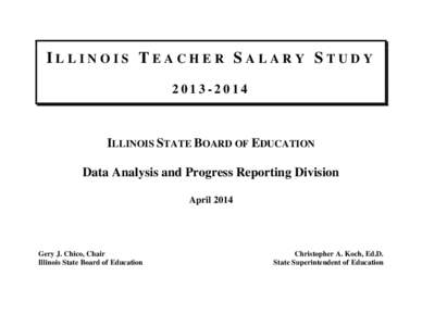 ILLINOIS TEACHER SALARY STUDY[removed]