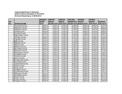 [removed]Division School Calendars.xls
