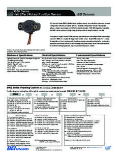 9960 Series Hall Effect Rotary Position Sensor