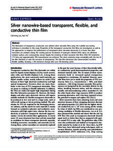 Liu and Yu Nanoscale Research Letters 2011, 6:75 http://www.nanoscalereslett.com/contentNANO EXPRESS  Open Access