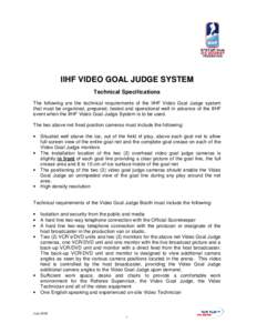 Video Goal Judge System - Technical Document