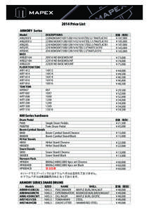 2014 Price List ARMORY Series Model AR628SFE AR628SFU