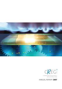 COMMISSION FOR ELECTRICITY AND GAS REGULATION ANNUAL REPORT 2007  TABLE OF CONTENTS