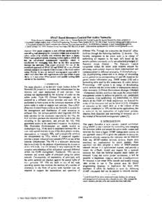 SNAP Based Resource Control For Active Networks Walter Eaves (I). L a w n c c Chmg (I), Alex Galir (I), lliomar Becker (2). Torhid4 S d i (3). Spyros Dmazis (3). Chiho Kitahara[removed]Univsrriry College London, Dept. of E