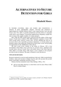 Alternatives to secure detention for girls