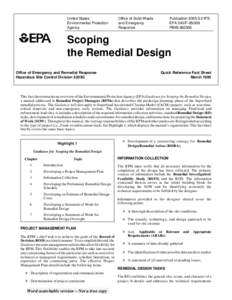 Scoping the Remedial Design (EPA 540/F[removed]), March 1995