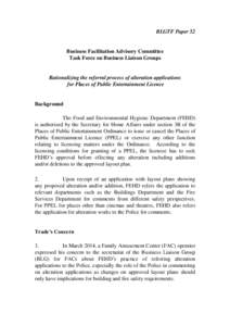 BLGTF Paper 52  Business Facilitation Advisory Committee Task Force on Business Liaison Groups  Rationalizing the referral process of alteration applications