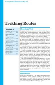 ©Lonely Planet Publications Pty Ltd  Trekking Routes Choosing a Trek  Choosing a Trek