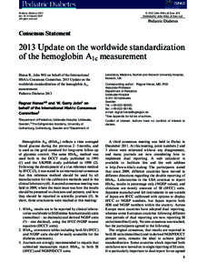 Pediatric Diabetes 2013 doi: [removed]pedi[removed]All rights reserved © 2013 John Wiley & Sons A/S. Published by John Wiley & Sons Ltd.