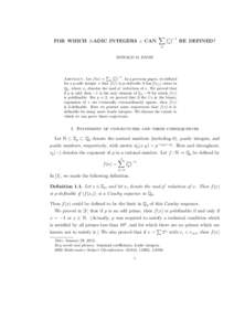 Field theory / Integer sequences / Binomial coefficient / Combinatorics / P-adic number / Commutative algebra / Mathematics / Abstract algebra / Number theory