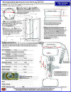 Measurement Guide for determining the correct wheel for your application. Please start by measuring your current wheel that fits on your car. We will use those measurements to furnish you with a proper fitting wheel. Ame