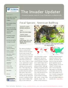 The Invader Updater  Highlights: Invasive species news for busy Extension professionals