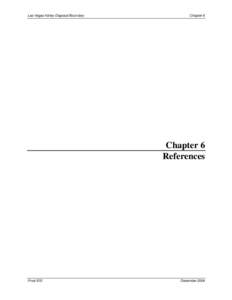 Las Vegas Valley Disposal Boundary  Chapter 6 Chapter 6 References