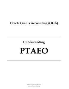 Oracle Grants Accounting (OGA)  Understanding PTAEO