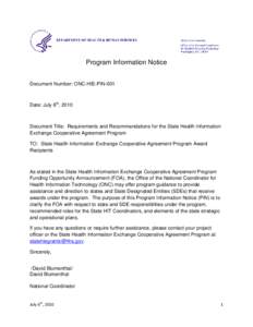 Program Information Notice