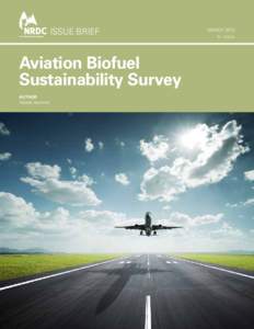 ISSUE BRIEF  Aviation Biofuel Sustainability Survey Author Debbie Hammel