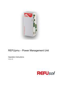 REFUpmu – Power Management Unit Operation Instructions Version 08 BA_REFUpmu_V08_EN