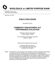 Urban economics / Urban politics in the United States / Politics of the United States / Community Reinvestment Act / Community development financial institution / Affordable housing / Economy of the United States / Politics / Union Bank N.A. / Community development / United States federal banking legislation / United States housing bubble