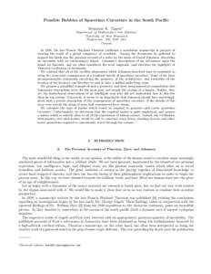 Possible Bubbles of Spacetime Curvature in the South Pacific Benjamin K. Tippett∗ Department of Mathematics and Statistics University of New Brunswick Fredericton, NB, E3B 5A3 Canada