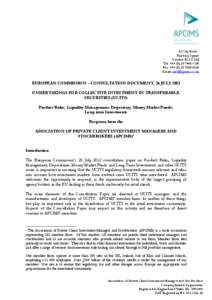 Financial services / Undertakings for Collective Investment in Transferable Securities Directives / Collective investment scheme / Money market fund / Self-invested personal pension / Exchange-traded fund / Institutional investor / Common contractual fund / Open-ended investment company / Financial economics / Investment / Funds