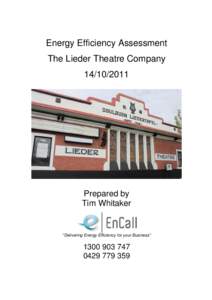 Microsoft Word - Lieder Theatre -  Assessment Report