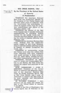 1034  PROCLAMATION 3395—FEB. 28, 1961 RED CROSS MONTH, 1961 February 28, 1961