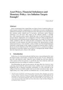 48  Charles Bean Asset Prices, Financial Imbalances and Monetary Policy: Are Inflation Targets