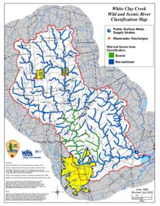 White Clay Creek Wild and Scenic River Classification Map # !