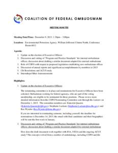 Legal professions / Ombudsman / Council of Federated Organizations / United States Department of Homeland Security / Ombudsmen in the United States