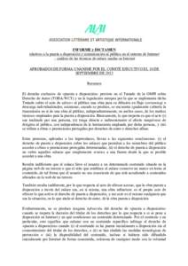 INFORME y DICTAMEN relativos a la puesta a disposición y comunicación al público en el entorno de Internet – análisis de las técnicas de enlace usadas en Internet APROBADOS DE FORMA UNÁNIME POR EL COMITÉ EJECUTI