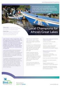 Local Empowerment Programme  Empowering local communities for the conservation and sustainable development of the biodiversity of the Lake Victoria Basin, the Greatest of Africa’s ‘Great Lakes’