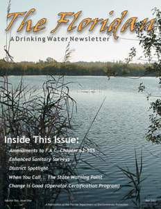 The Floridan Kenyon C. Carter P.E. Publishler The Floridan is published periodically by the Florida Department of Environmental