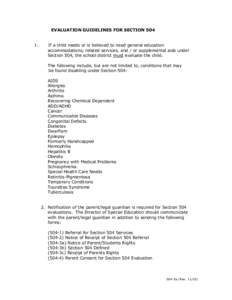 Special education / Youth / Section 504 of the Rehabilitation Act / Accessibility / Knowledge / Health / Individualized Education Program / Special education in the United States / Education / Disability