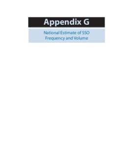 2004 EPA CSO SSO Report to Congress: Appendix G National Estimate of SSO Frequency and Volume