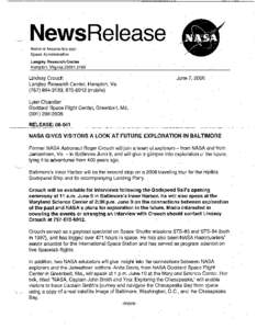 News Release National Aeronautics and Space Administration Langley Research Center Hampton, Virginia[removed]
