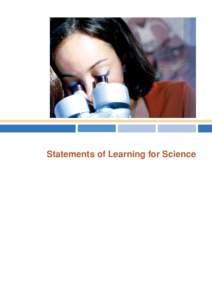 Statements of Learning for Science  Statements of Learning for Science ISBN-13: [removed] ISBN-10: [removed]SCIS order number: [removed]